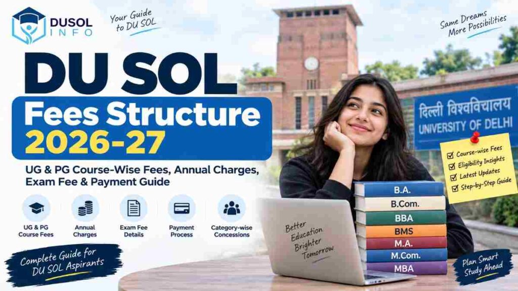 DU SOL Fees Structure 2026-27